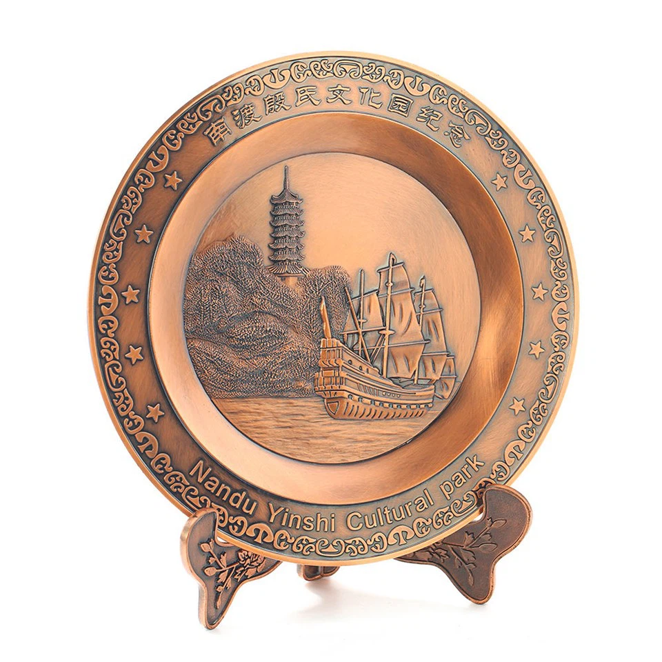 3d медна възпоменателна плоча Метална плоча за сувенири