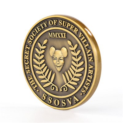 Антични златни меки емайлирани монети с предизвикателство по поръчка