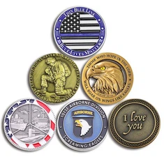 Лазерно гравирана твърда емайлирана метална персонализирана монета с предизвикателство